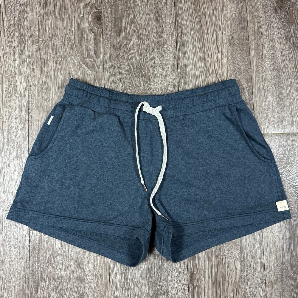 Vuori Womens S Halo Performance Shorts Green Heather Drawstring Gym Dreamknit